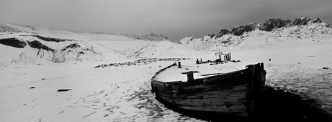 Forgotten Boat in Deception Island, Antarctica