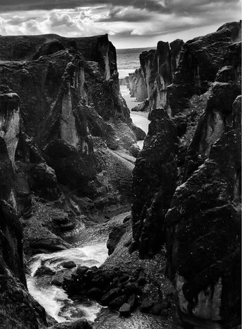 Gorge Leading to the Ocean, Iceland