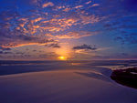 Lencois Maranhenses National Park at Sunset, Brazil, South America