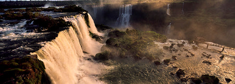 Iguazu Waterfall at Sunset, Brazil, South America