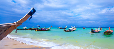 Boats Waiting to go to Sea, Phi Phi Island, Phuket, Thailand, Asia