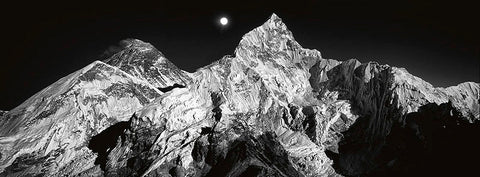 Mt. Everest with the Supermoon, Nepal, Asia